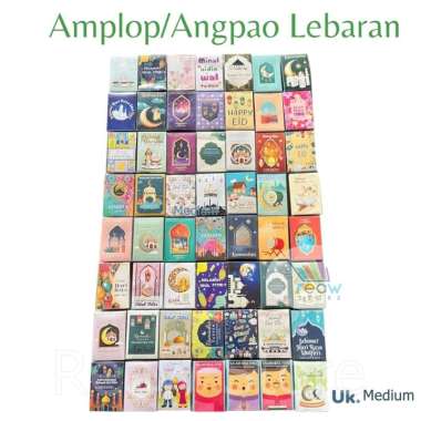 50pcs Amplop Angpao Lebaran Idul Fitri Kartun Disney Islami Dewasa Large Snack