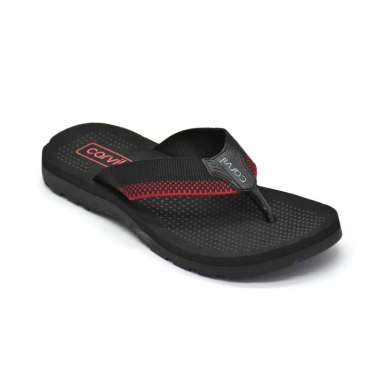 Carvil Sandal Pria Tevez-M Black/Red 44