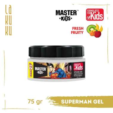 Lakuku - Master Kids Hair Styling Gel Jar Rambut Anak 75gr Superhero Superman