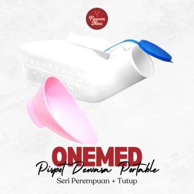 ONEMED Pispot Wanita Dewasa Portable + Tutup | Alat Bantu Buang Air Kecil Toilet Dewasa Perempuan