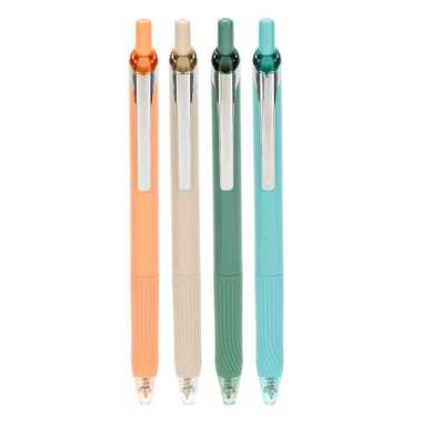 Nusign Retracable Gel Pen Pulpen Gel Pastel 0.7mm Hitam Biru ENS666 Hitam