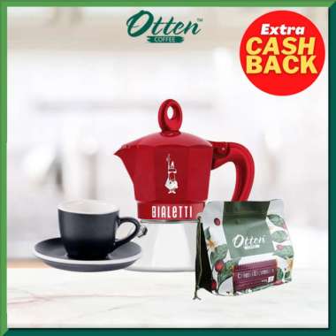 Bialetti Mokapot Bundle 01 - Paket Alat Seduh Kopi Manual - Bundling Set Otten Coffee