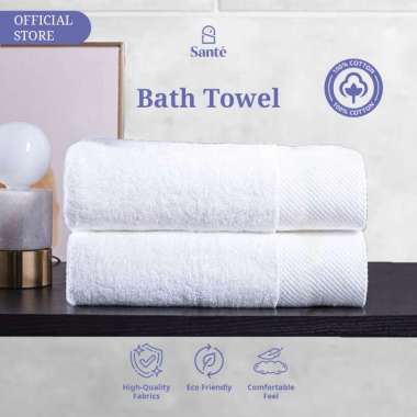 Sante Hotel Towel - Bath Towel - 70x140cm - White Edition - 550 GSM / Handuk Hotel / Handuk Mandi