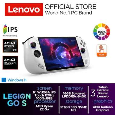 Lenovo Legion Go S Ryzen Z2 Go 512GB SSD 16GB IPS Touch 100%sRGB 120Hz Win11