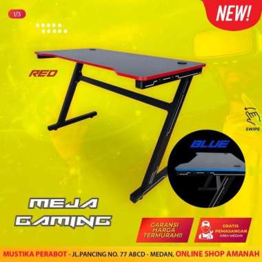 Meja Gaming / Gaming Table / Meja Komputer Black Red