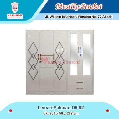 Lemari Pakaian Besi 5 Pintu / Lemari Baju KRS D5-02 (promo Medan)