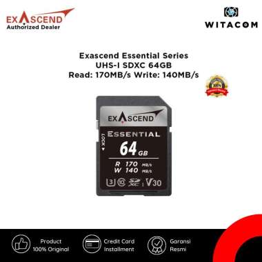 Memory Card Exascend Essential Series UHS-I SDXC V30 - 64GB