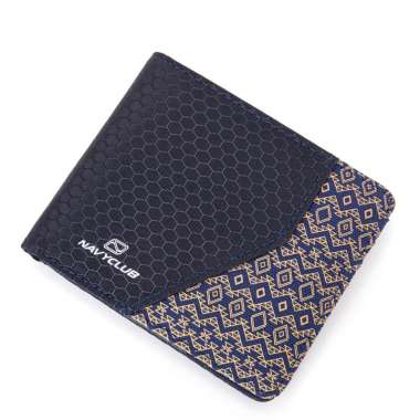 Navy Club Lucio Dompet Pria Kasual - Dompet Lipat Motif Batik Free Box Exclusive Biru
