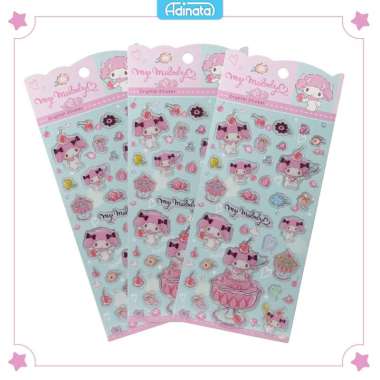 My Melody Crystal Puffy Stickers 2513-6108 / Stiker - Adinata
