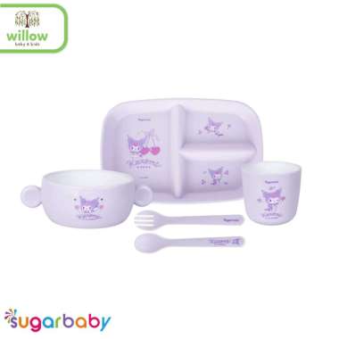 Set Makan Bayi - Sugar Baby 5In1 Premium Feeding Set Sanrio Collection Kuromi