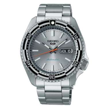 Seiko 5 Sports SRPK09K1 SKX Sports Style Rally Driver Special Edition Silver Stainless Steel - Jam T