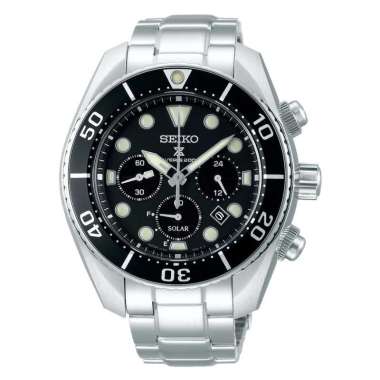 Seiko Prospex SSC757J1 Sumo Solar Chronograph Black Dial Stainless Steel - Jam Tangan Seiko