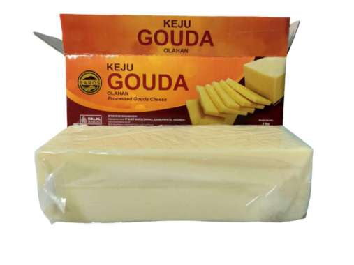 Baros Keju Gouda Olahan (Gouda Processed Cheese) - Blok Reguler