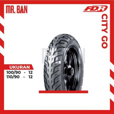 BAN MOTOR SCOOPY DEPAN BELAKANG RING 12 FDR CITY GO TUBLES 100/90 110/90 TUBELESS TL | BAN TUBLES | 