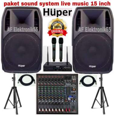 PAKET SOUND SYSTEM FULL HUPER AK 15 A + MIXER HUPER