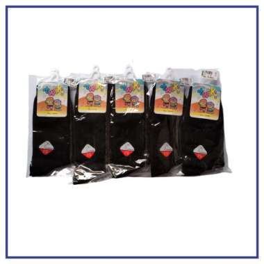 Kaos Kaki Sekolah Dasar (SD) Twiki Hitam - Hitam, 17-18 Hitam - 19-20