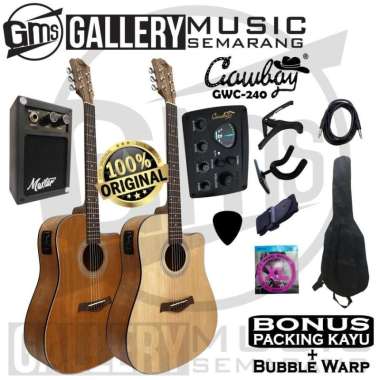 ORIGINAL!! Gitar Akustik Elektrik Cowboy GWC-240 NA GWC 240NS EQ AW-33 AKUSTIK MURAH GWC-240 NS