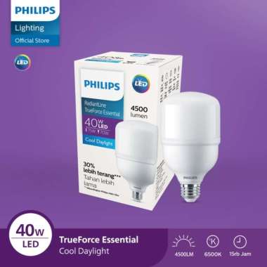 Lampu Philips Bohlam Radiantline TrueForce Essential 40W Putih