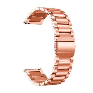 STRAP STAINLESS 3 BEADS HUAWEI WATCH GT5 | GT 5 PRO 46MM SIZE 22MM Rose Gold