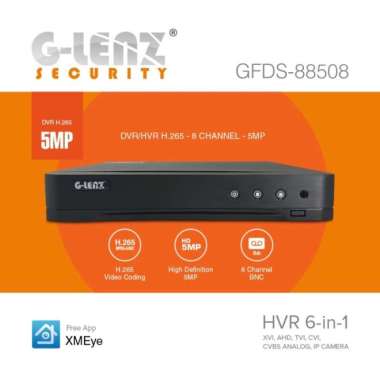 TECHNO GLENZ SECURITY CCTV DVR 8CH 5MP XMEYE (GFDS-88508)