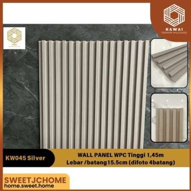 Wall Panel WPC Wood (PAKET 10pc) Premium 1.45 meter x 15.5cm dekorasi dinding | Panel Kayu 3D READY 