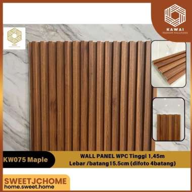 Wall Panel WPC Wood (PAKET 10pc) Premium 1.45 meter x 15.5cm dekorasi dinding | Panel Kayu 3D READY 