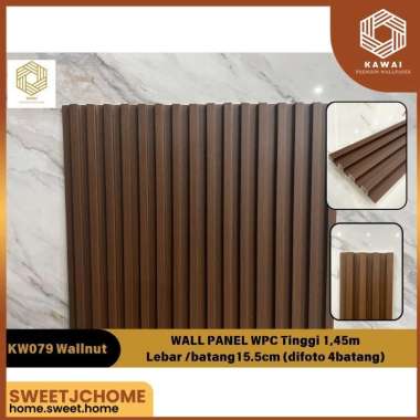 Wall Panel WPC Wood (PAKET 10pc) Premium 1.45 meter x 15.5cm dekorasi dinding | Panel Kayu 3D READY 