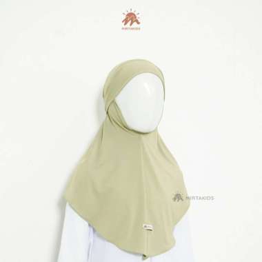 Mirtakids Alisa French Khimar Hijab Anak (4 -6 Tahun) | Jersey Baloon M Matcha
