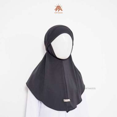Mirtakids Alisa French Khimar Hijab Anak (4 -6 Tahun) | Jersey Baloon M Black