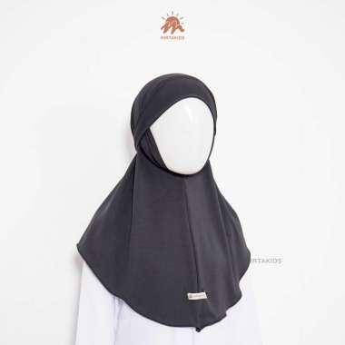 Mirtakids Alisa French Khimar Hijab Anak (4 -6 Tahun) | Jersey Baloon S Black