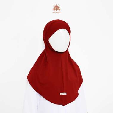 Mirtakids Alisa French Khimar Hijab Anak (4 -6 Tahun) | Jersey Baloon S Maroon