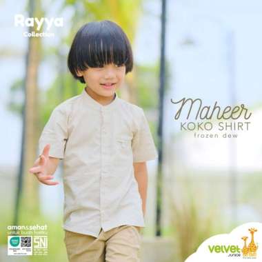 Velvet Junior Baju Anak Rayya Collection Koko Series - Maheer Kemeja frozen dew 3