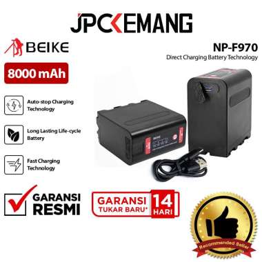 JPC KEMANG Beike Power Battery NP-F970 6800mAh / 8000mAh Direct Charging Battery Sony NPF970 Baterai