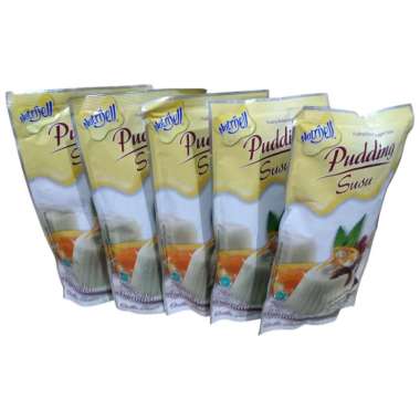 Bundle 5 Pcs - Pudding Puding Susu Bubuk Nutrijell Nutrijel Vanila Vanilla
