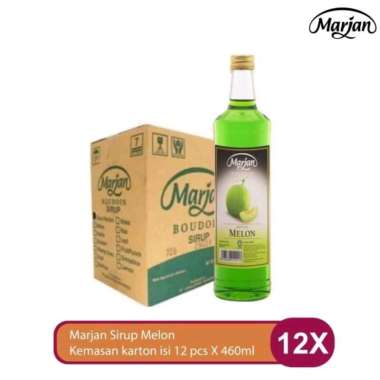 Marjan Sirup Rasa Melon 1 Karton (460ml x 12 Botol)