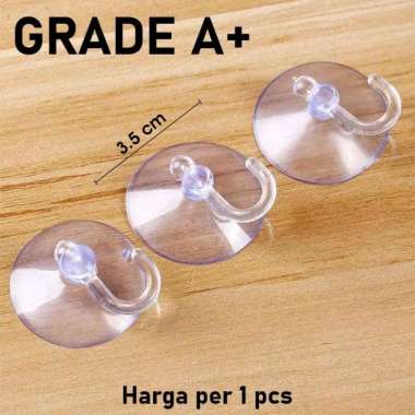 Kop kaca Gantungan Baju Cantolan Tempelan kaca 3.5cm 35mm suction cop