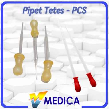 Pipet Tetes Dot Merah & Dot Kuning / panjang 9 cm & 15cm / Pipet Kaca pipet panjang - PER PCS DOT ME