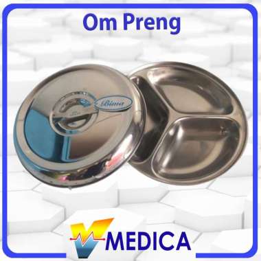 Ompreng Stainless Bima / Piring makan Stainless/ Plato Stainles / Ompreng