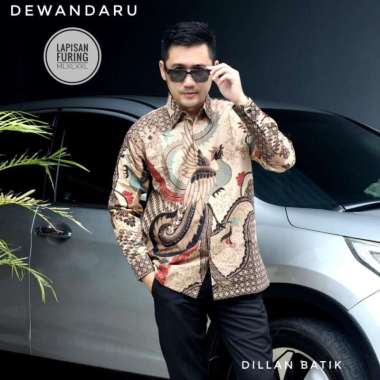 DEWANDARU Kemeja Batik Pria Lengan Panjang Batik Solo Eksklusif M