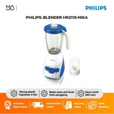 PHILIPS HR2115 Blender Plastik 1.5L / Blender Jus Mika 2L HR 2115 Ori - Garansi Resmi Green