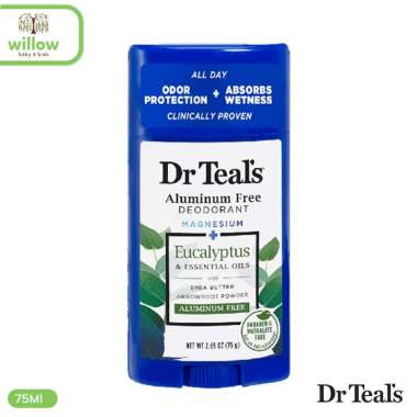 Perawatan Tubuh - Dr Teals Deodorant Magnesium Oil 75Ml Eucalyptus & Spearmint