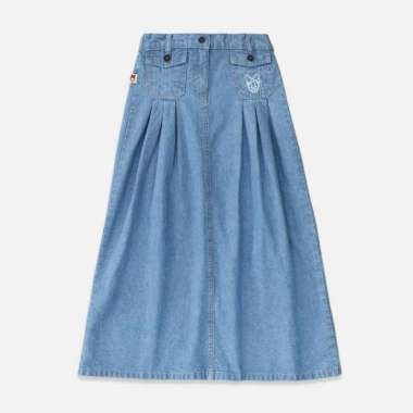 Maxi denim skirt/ Rok panjang jeans Anak Blue/ Daisy Little Lady 6 tahun