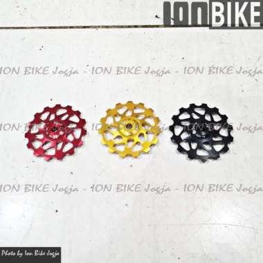 Pulley 15T Bearing Lebicycle Pully 15 T RD Roadbike Sepeda MTB Murah Hitam
