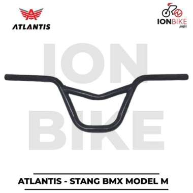 Stang BMX Atlantis Model M Tebal Panjang 66 cm 660mm Black Sepeda BMX Race Street Hi Ten Besi Murah 