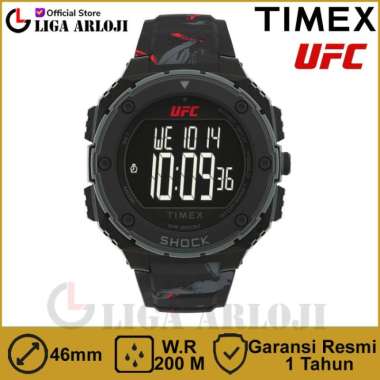 TIMEX TW2V85100 UFC Street Shock Jam Tangan Pria Digital Black Rubber Original