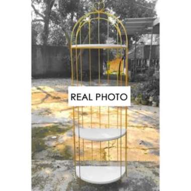 American Bird Showcase Etalase Rak Susun Sangkar - Rak Sangkar Gold Meja Custom Besi Gold Setengah L