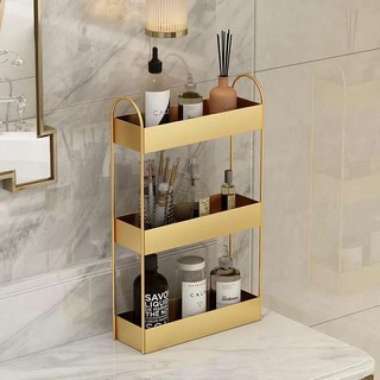 Gold Rack GR-0509 - Rak Tingkat Mini Skincare - Rak Skincare Sabun Kamar Mandi - Rak Toilet Portable