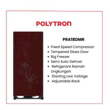 POLYTRON Kulkas 1 Pintu 180 Liter PRA 18DMR