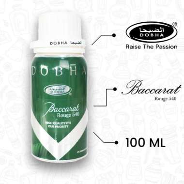 Bibit Parfum BACCARAT 100ML Dobha NW - Bibit Parfum Murni Tahan Lama Asli Segel Botol Alumunium UV E