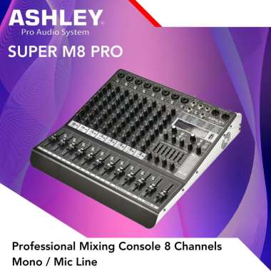 Mixer Ashley Super M8 Pro Super M8Pro Super M8-Pro 8 channel Mixing Console